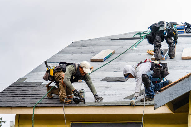 Professional Gutter Installation technician working in Westlake, OR